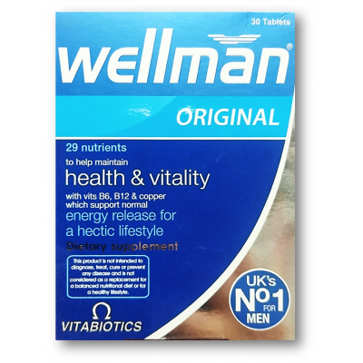 WELLMAN ORIGINAL 29 NUTRIENTS FOR HEALTH & VITALITY 30 TABLETS